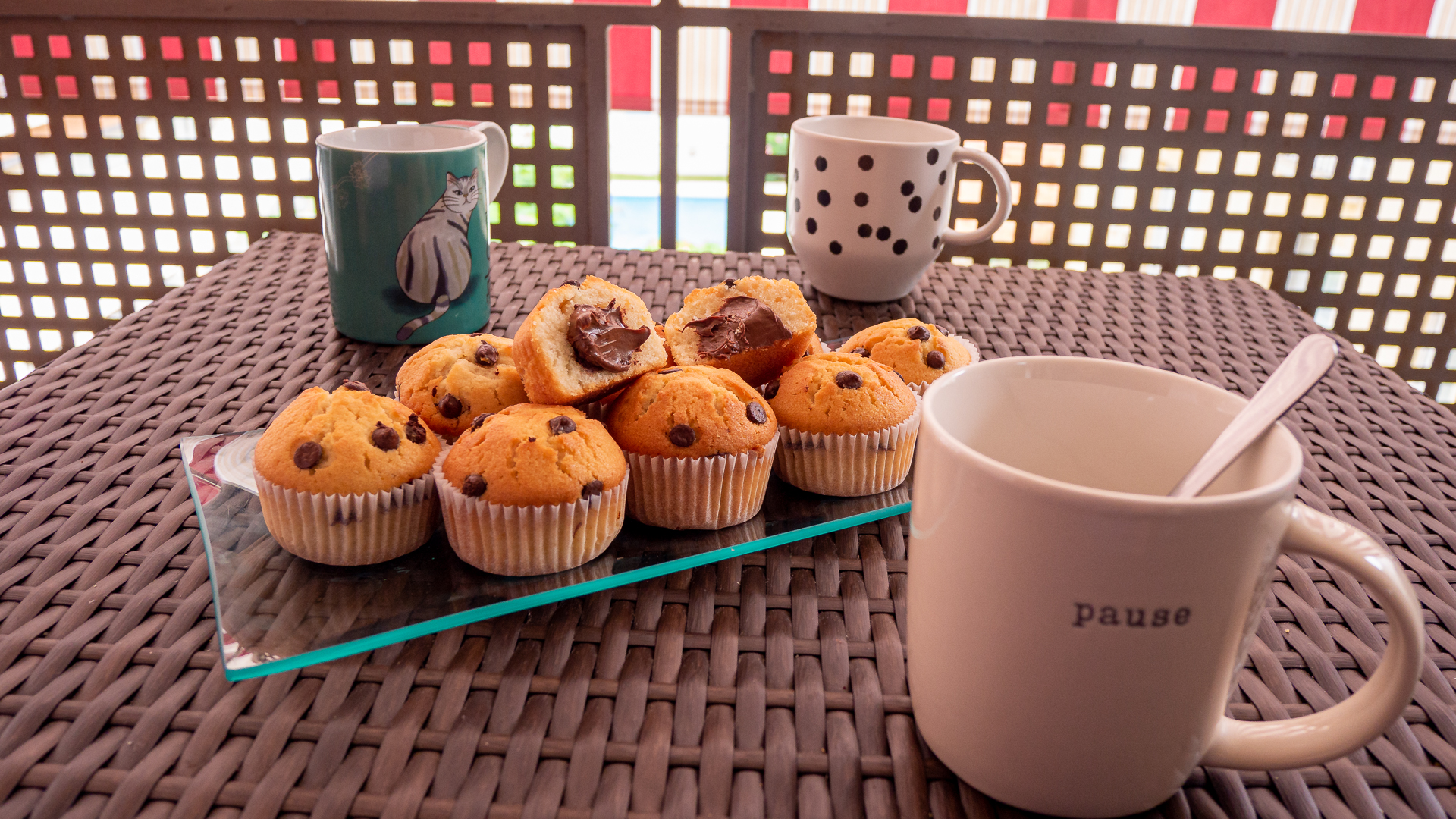 Magdalenas con perlitas de chocolate