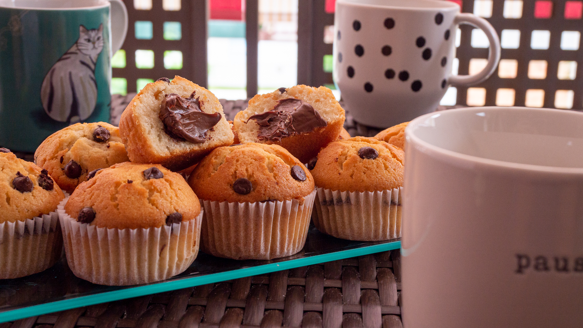 Magdalenas con perlitas de chocolate