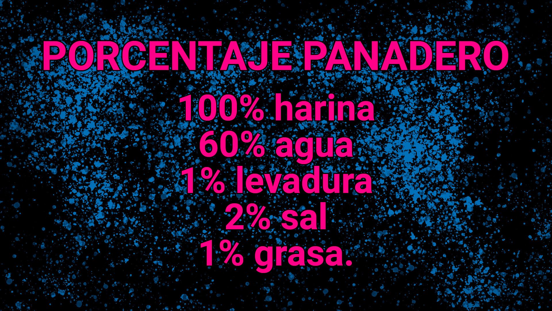 Porcentaje panadero