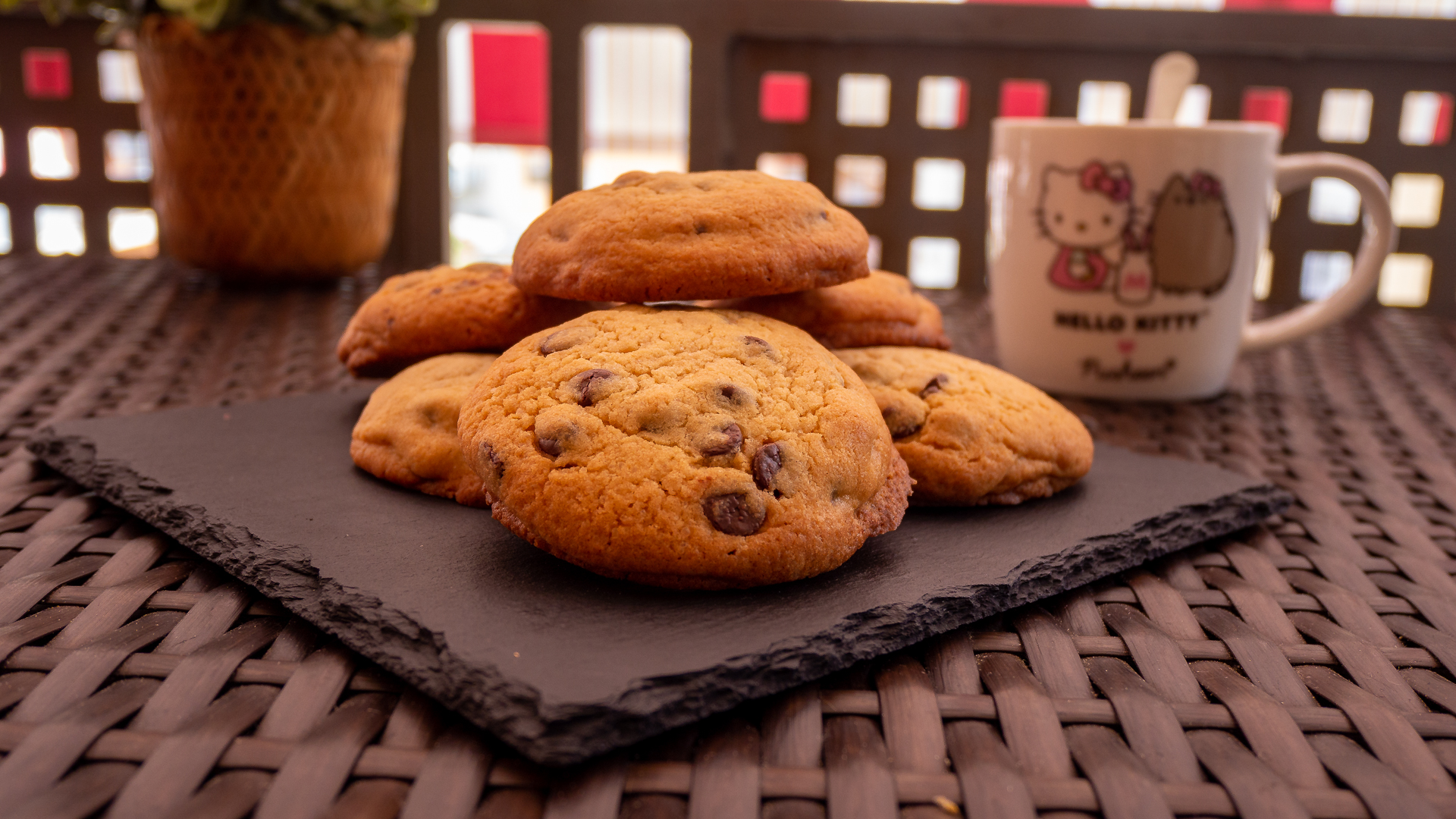 Cookies caseras con pepitas de chocolate